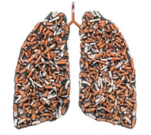 Affects of cigarette addiction in the lungs